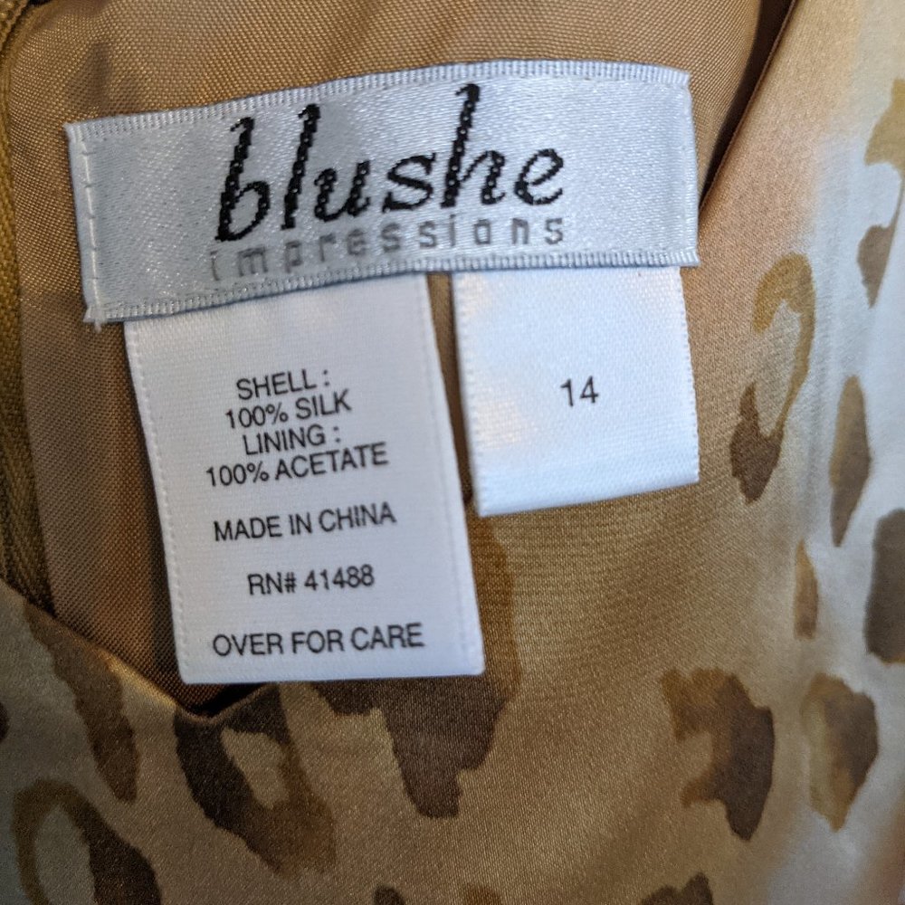 NEVER WORN!! | Y2K VTG | SILK |  LEOPARD PRINT Sheath Dress!!  14 - Picture 8 of 10